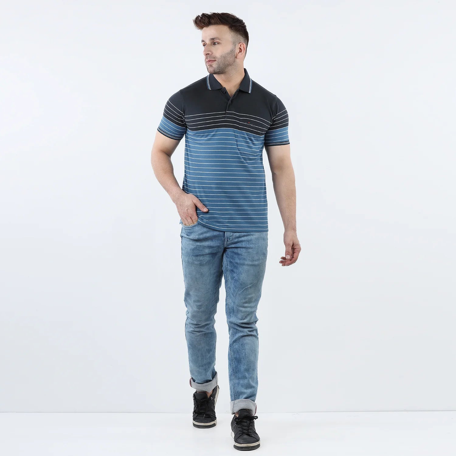 Stripe Polo T-shirt