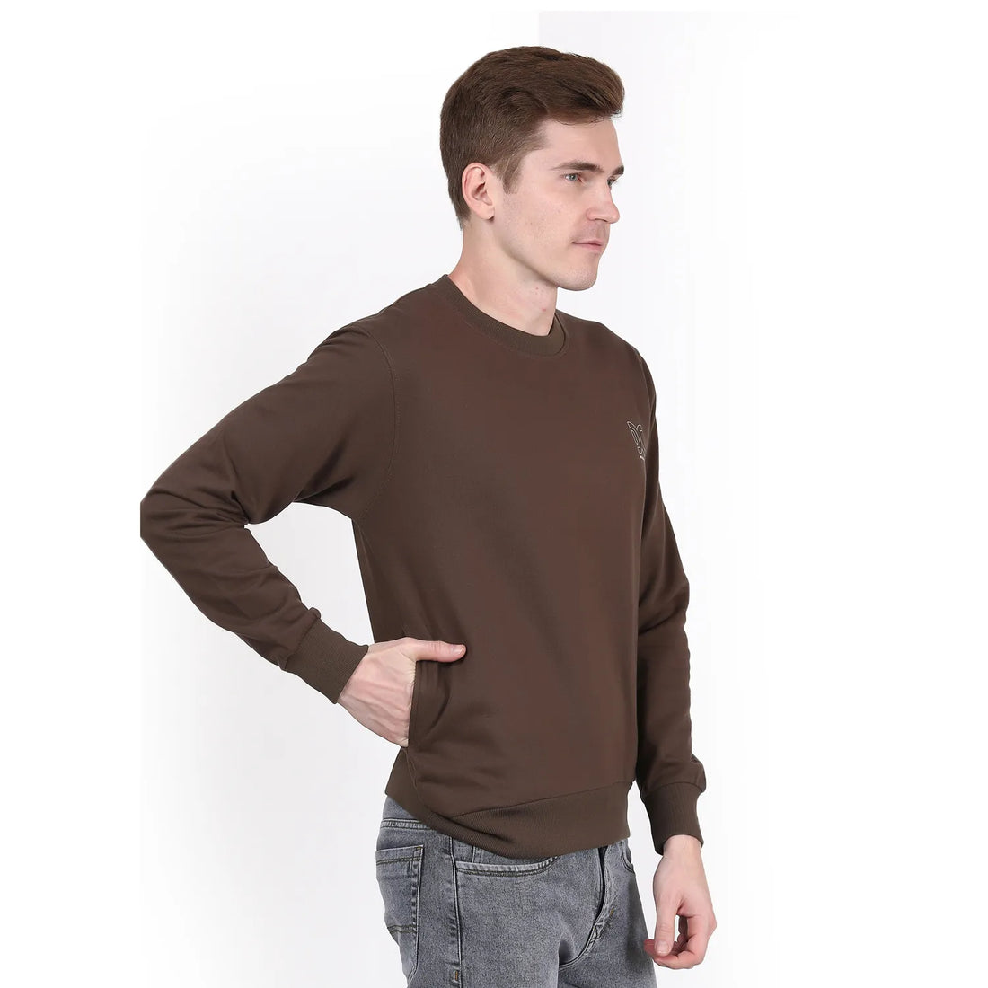 Men's round neck sweatshirt