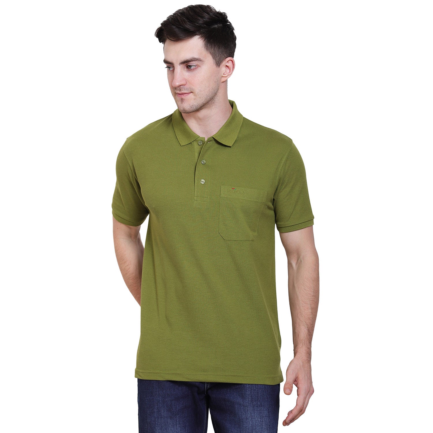 Green Basic Pocket Polo T-shirt