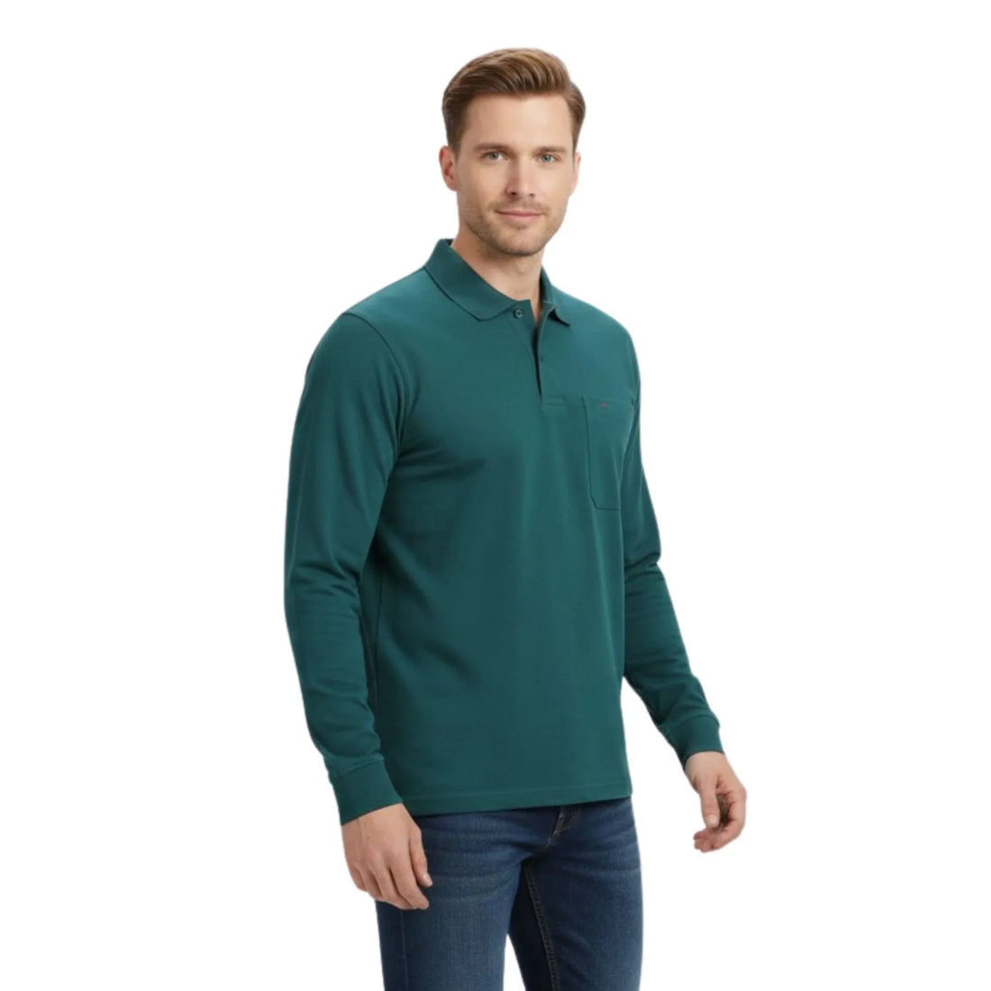 Dark Green Full Sleeves T-shirt